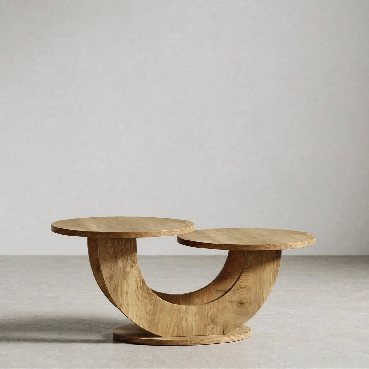 Table basse gigogne 2 plateaux effet chêne