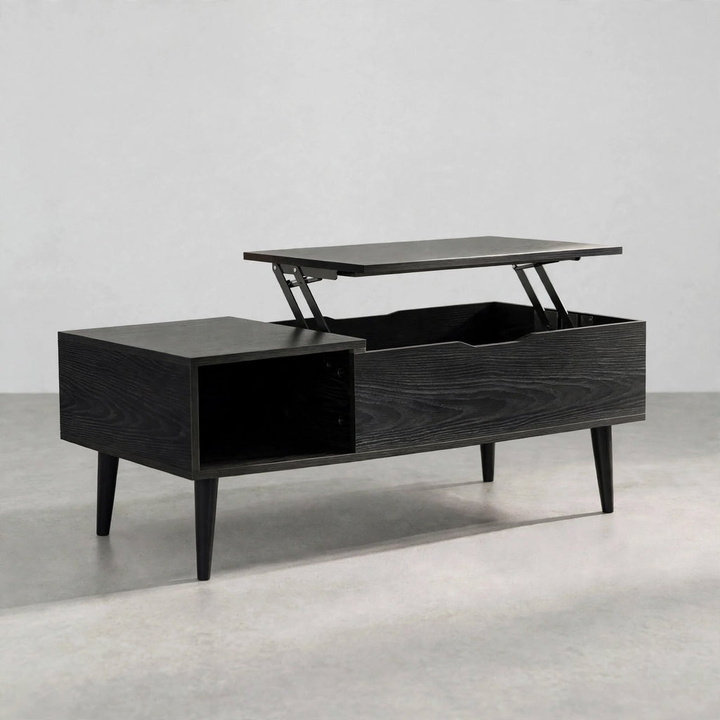 Table basse relevable avec rangement
