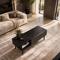 Table basse relevable avec rangement