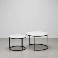 Tables gigognes rondes effet marbre